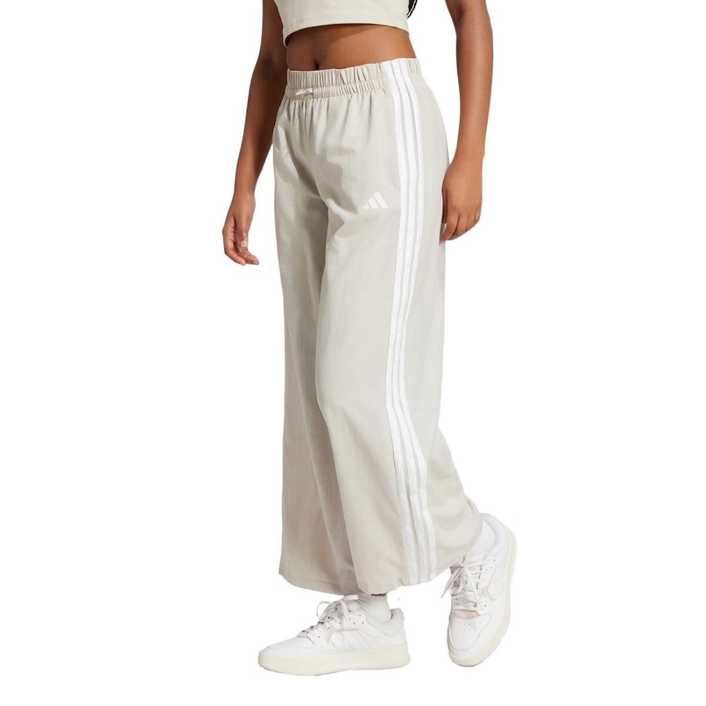 Calça adidas Malha Parachute Essentials Três Listras Lifestyle Feminina