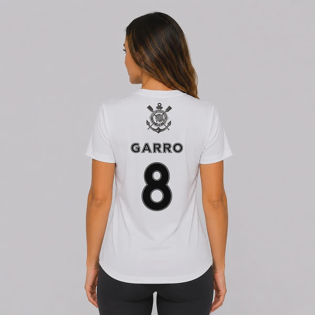 Camisa do Corinthians Fitness Dry Logo 8 Feminina