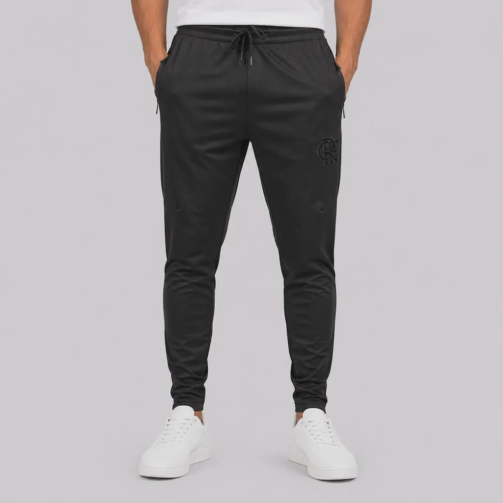 Calça do Flamengo com Zíper e Poliamida All Black Masculina