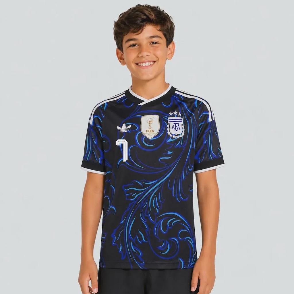 Imagem 2 do produto Camisa Argentina II 26/27 7 De Paul adidas Infantil