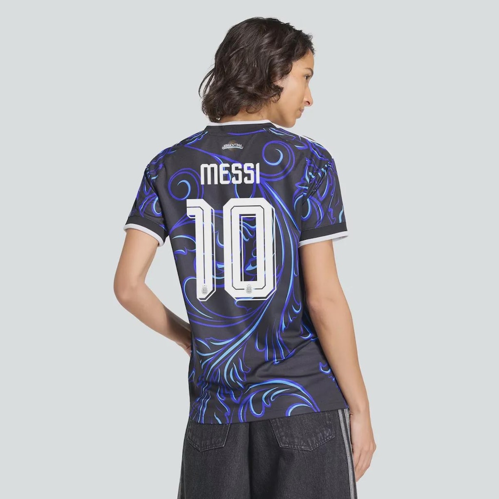 Camisa Argentina II 26/27 10 Messi adidas Feminina