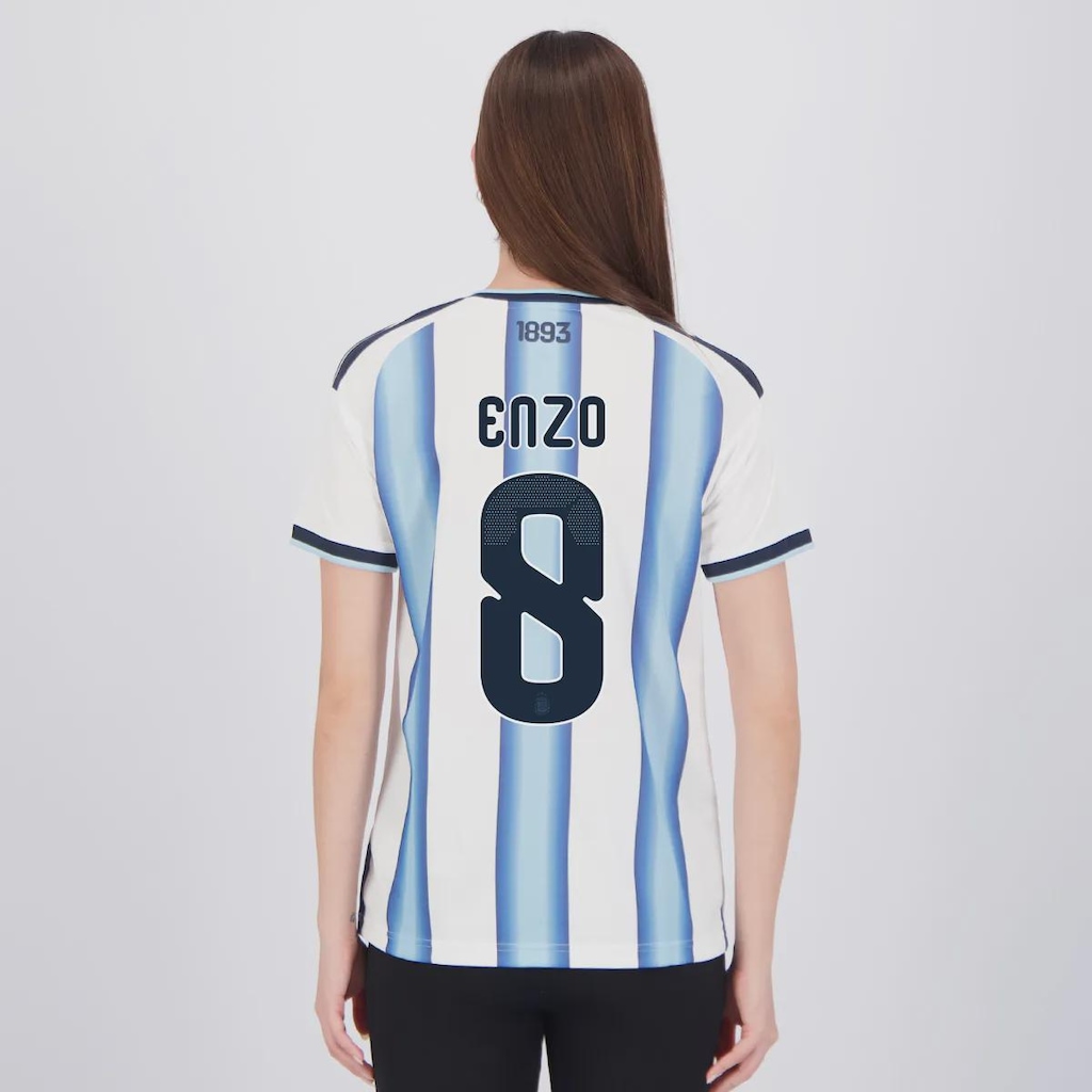 Camisa Argentina I 26/27 8 Enzo adidas Feminina
