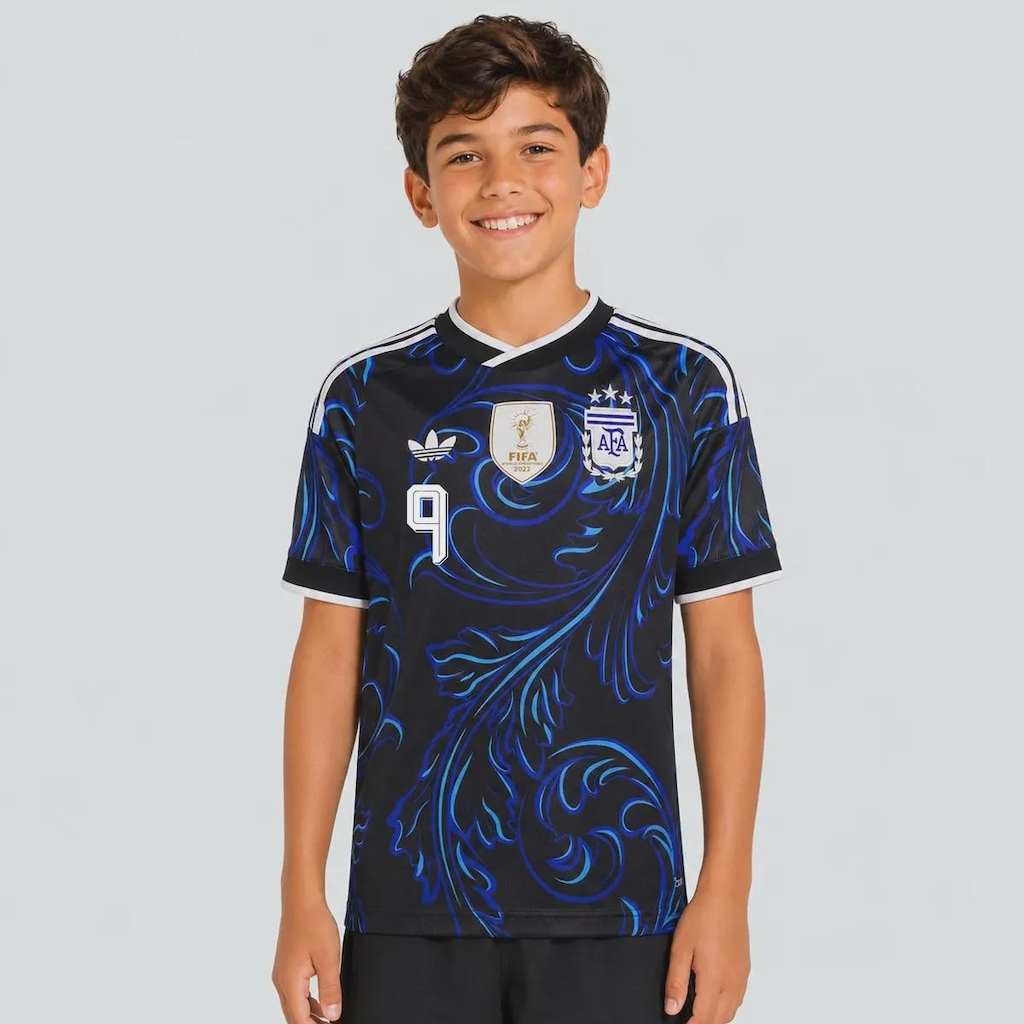 Imagem 2 do produto Camisa Argentina II 26/27 9 J. Alvarez adidas Infantil