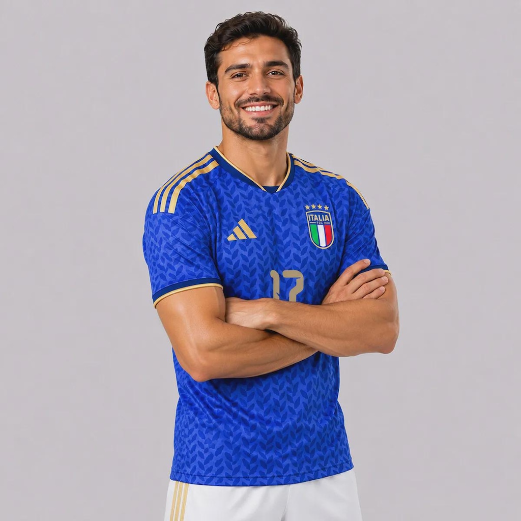 Imagem 3 do produto Camisa Itália I 26/27 17 D. Frattesi adidas Masculina