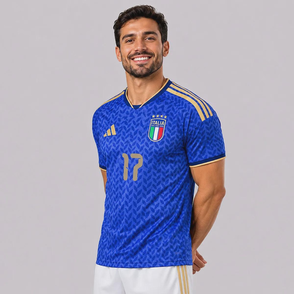 Imagem 4 do produto Camisa Itália I 26/27 17 D. Frattesi adidas Masculina