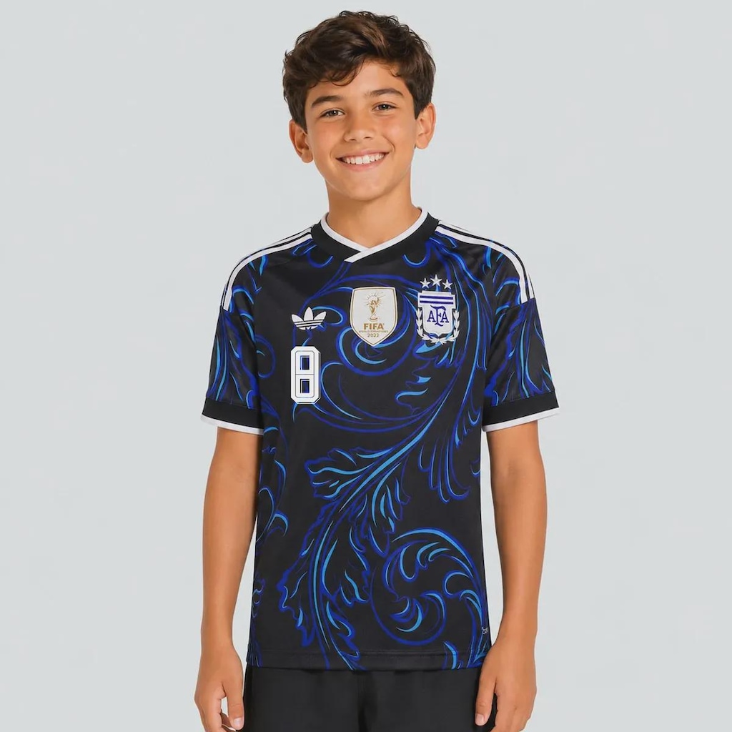 Imagem 2 do produto Camisa Argentina II 26/27 8 Enzo adidas infantil