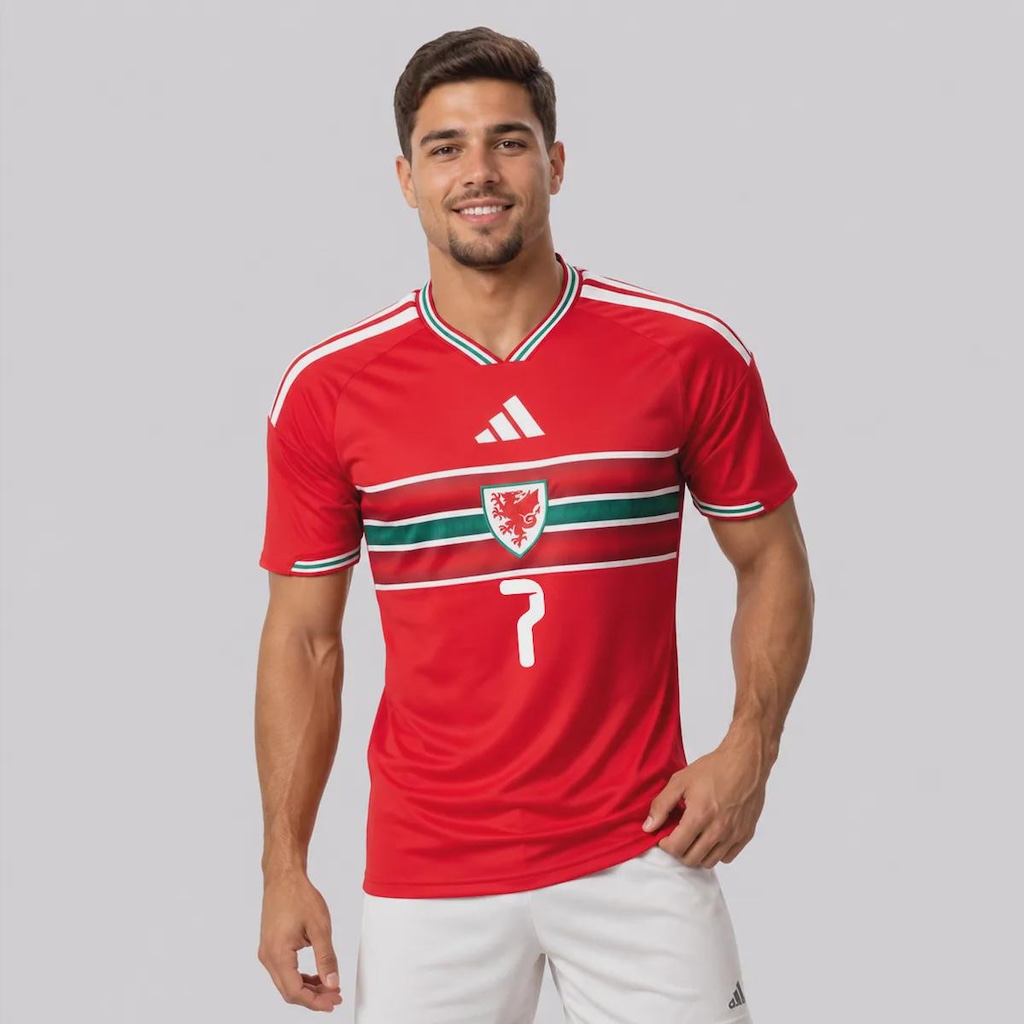 Imagem 2 do produto Camisa País de Gales I 26/27 7 D. Brooks adidas - Masculina