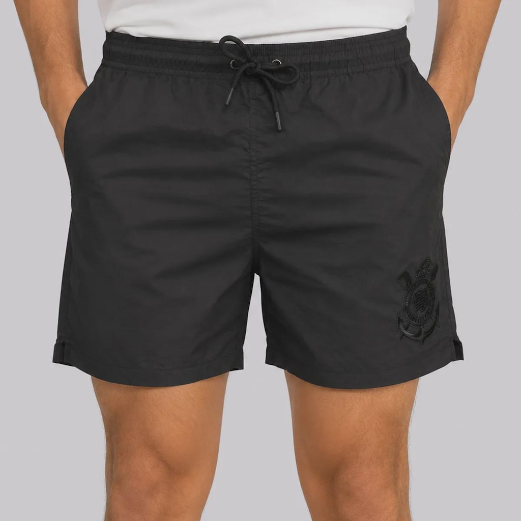 Shorts do Corinthians Logo Poliamida - Masculino