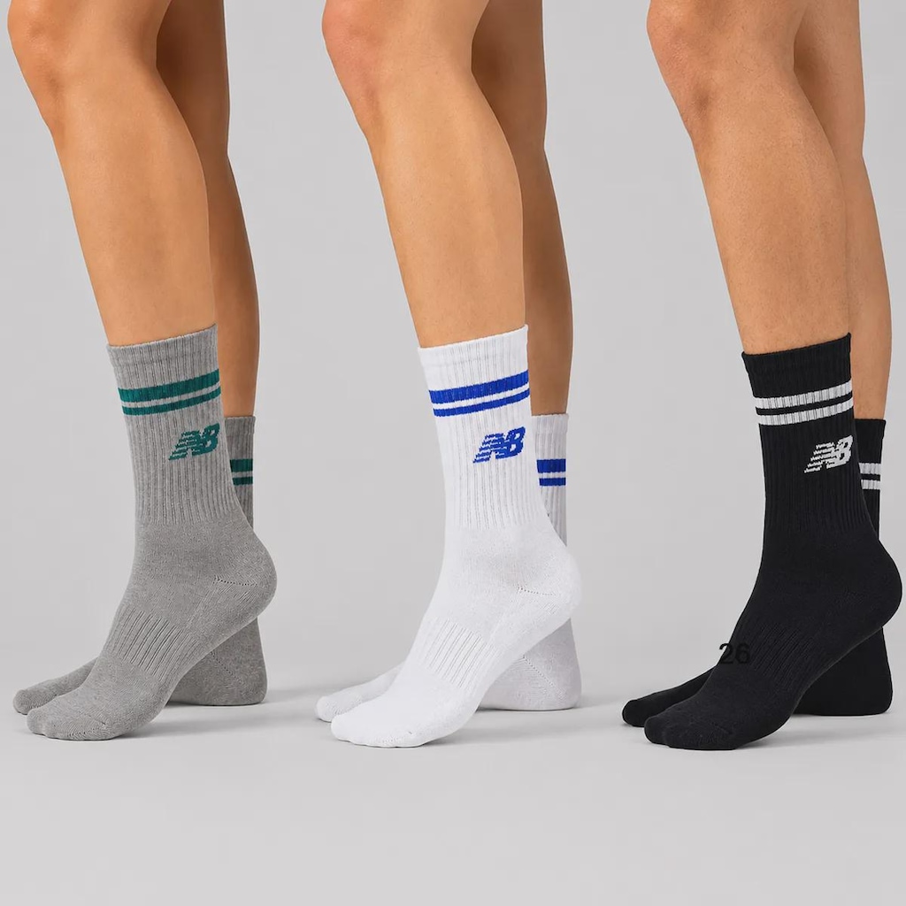 Kit 3 Pares de Meia Cano Alto New Balance - Feminino