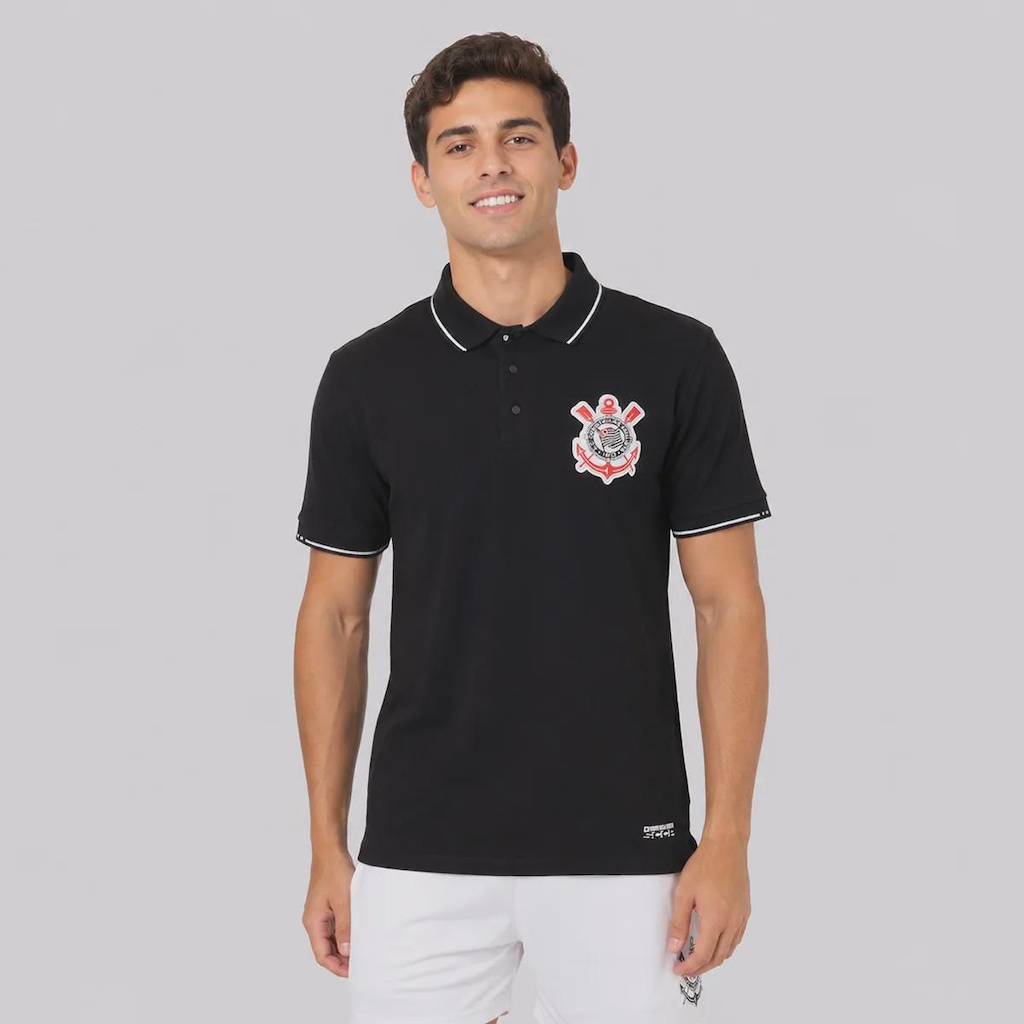 Cmisa Polo do Corinthians Escudo - Masculina