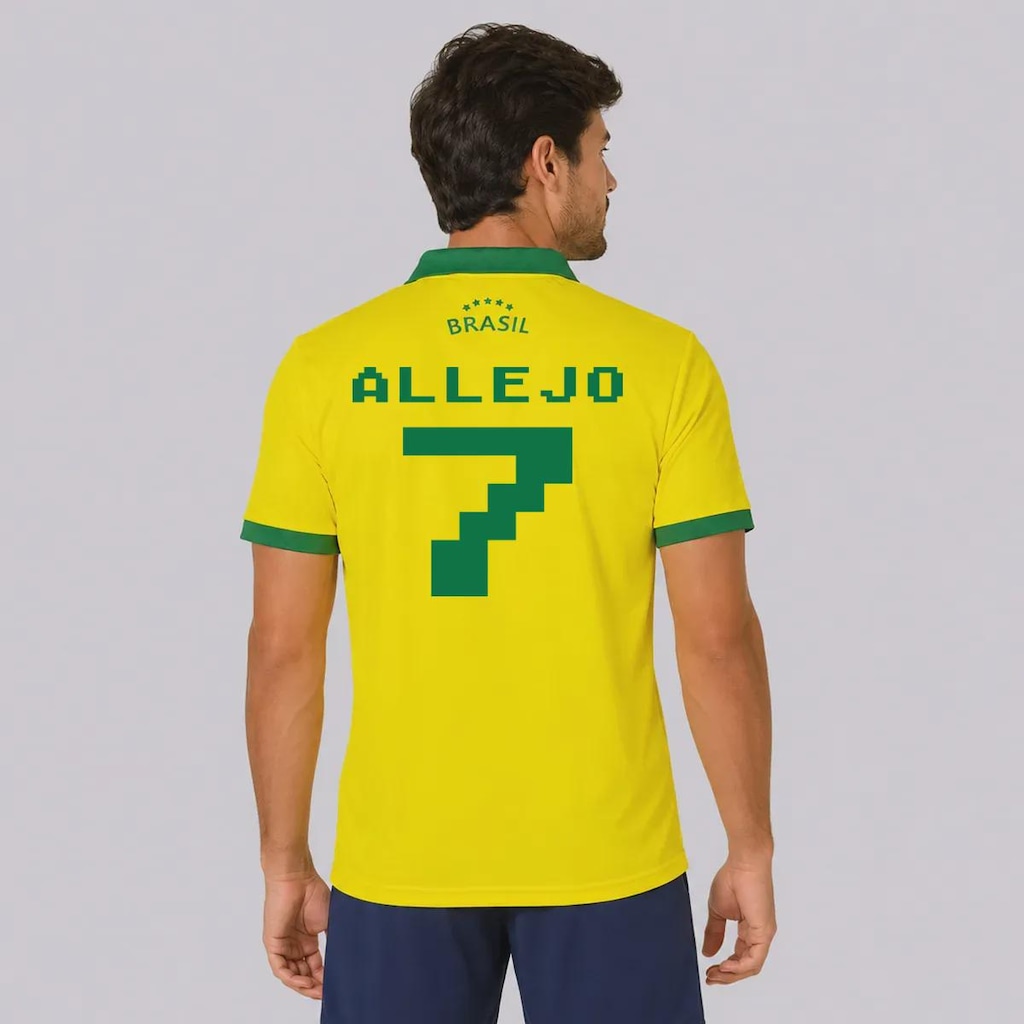Camisa do Brasil Seleça Amarela 7 Allejo - Masculina