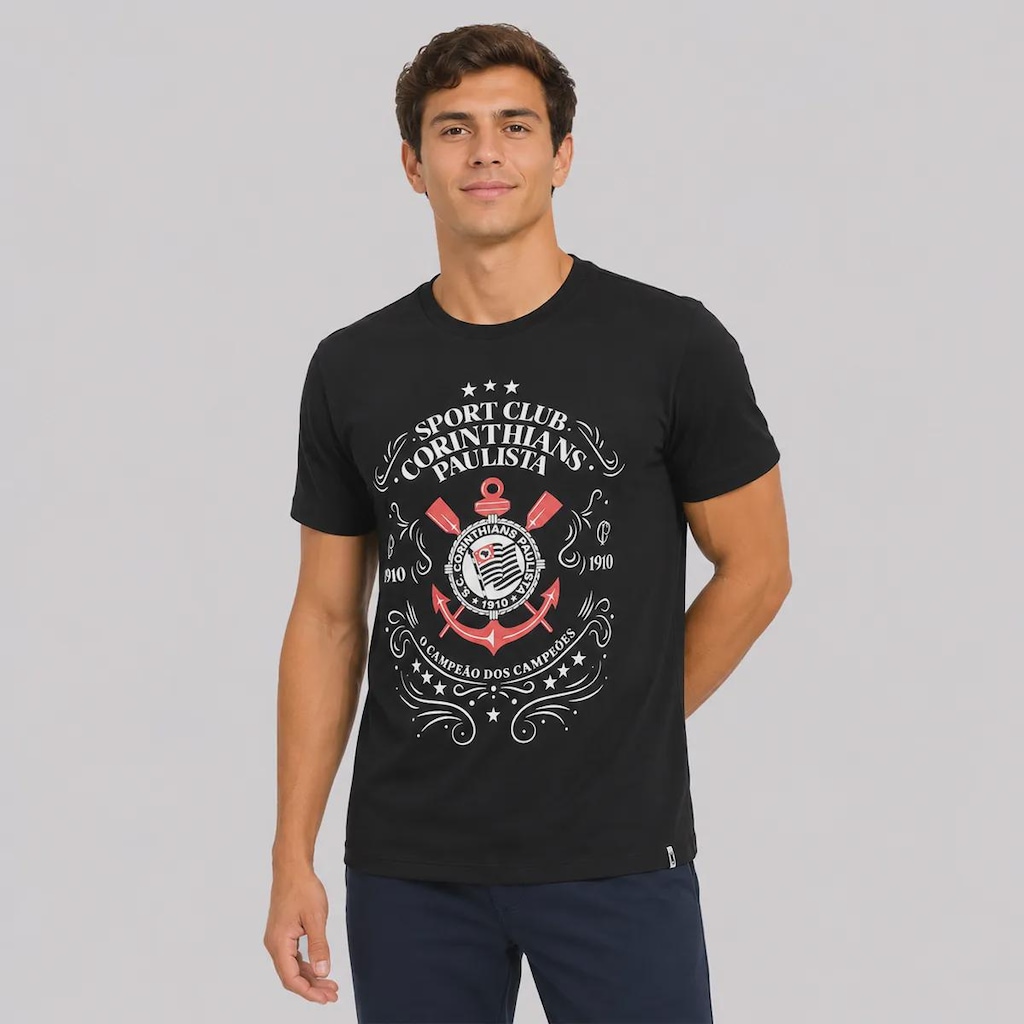 Camiseta do Corinthians SCCP Label - Masculina