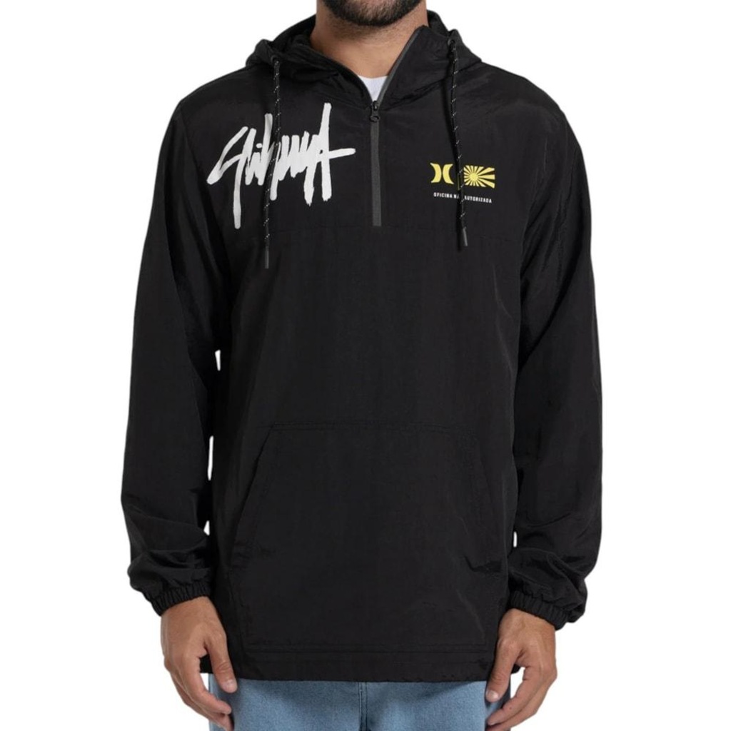 Jaqueta Corta Vento Hurley Windbreaker Anorak x Shibuya Signature - Masculina