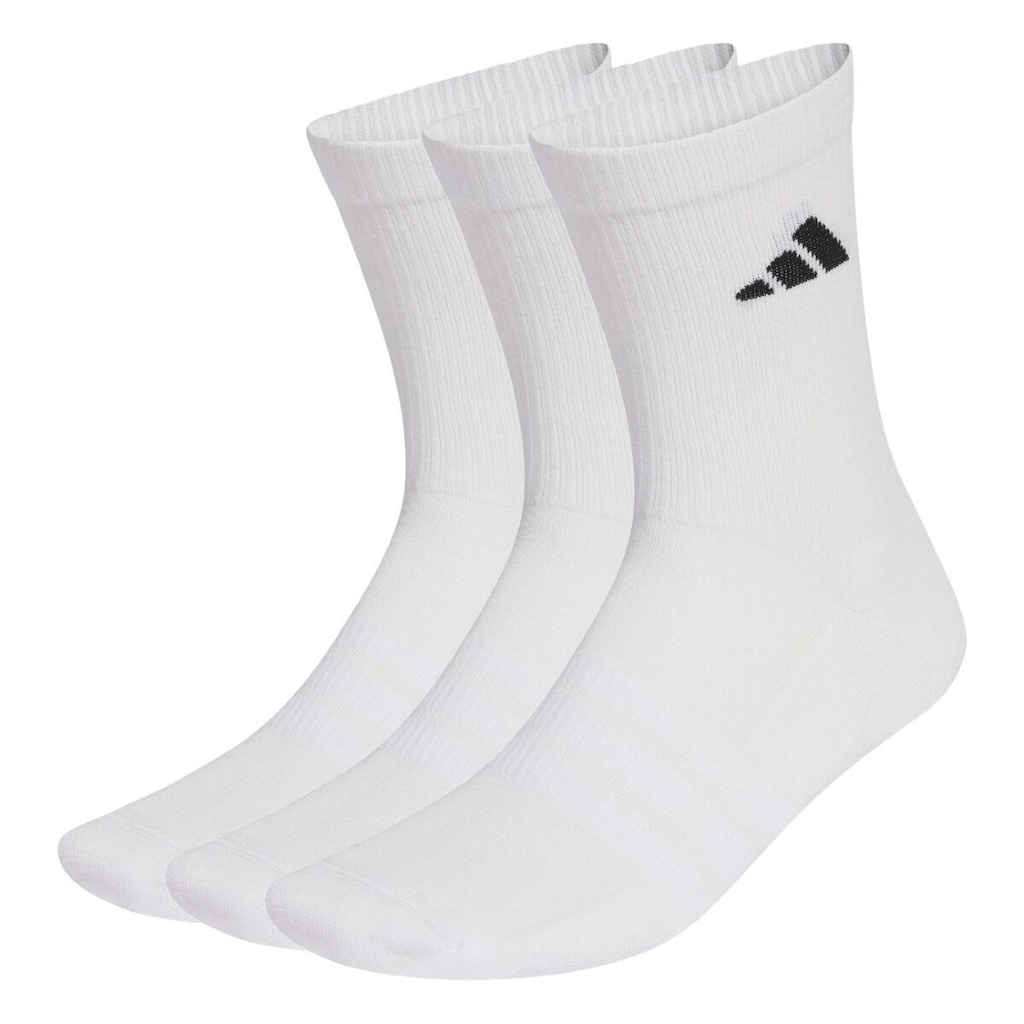 Kit 3 Pares Meia adidas Cano Alto Essentials Cush Crew Unissex