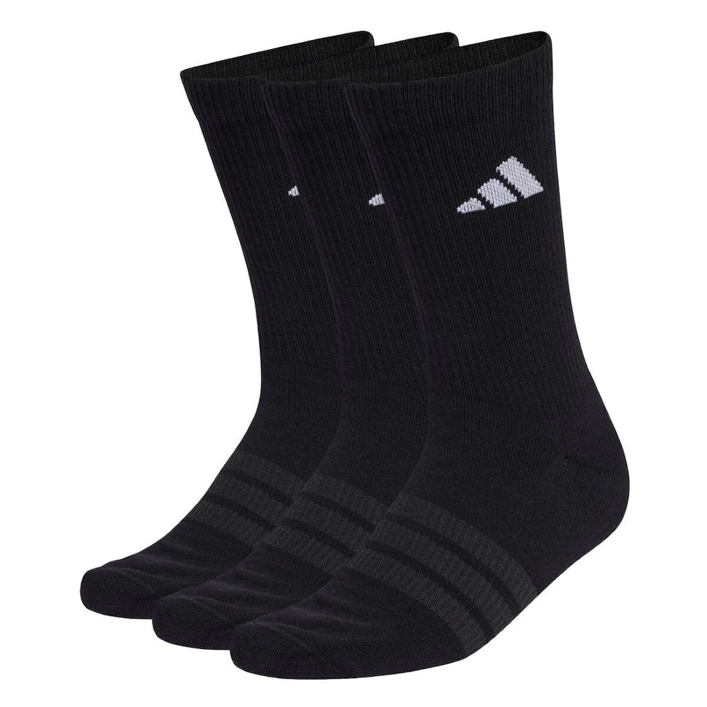 Kit 3 Pares Meia adidas Cano Alto Essentials Cush Crew Unissex