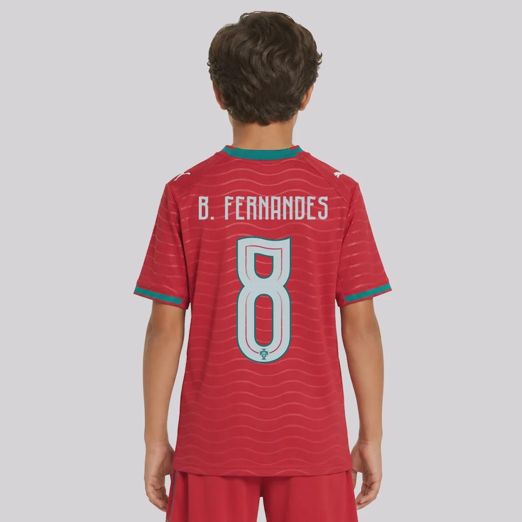Camisa Portugal I 26/27 8 B. Fernandes Puma Infantil