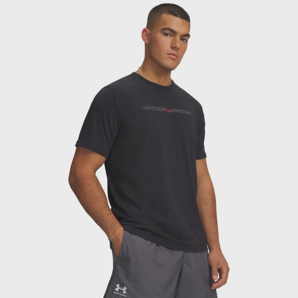 Camiseta Sportstyle Under Armour Blur Wordmark - Masculina