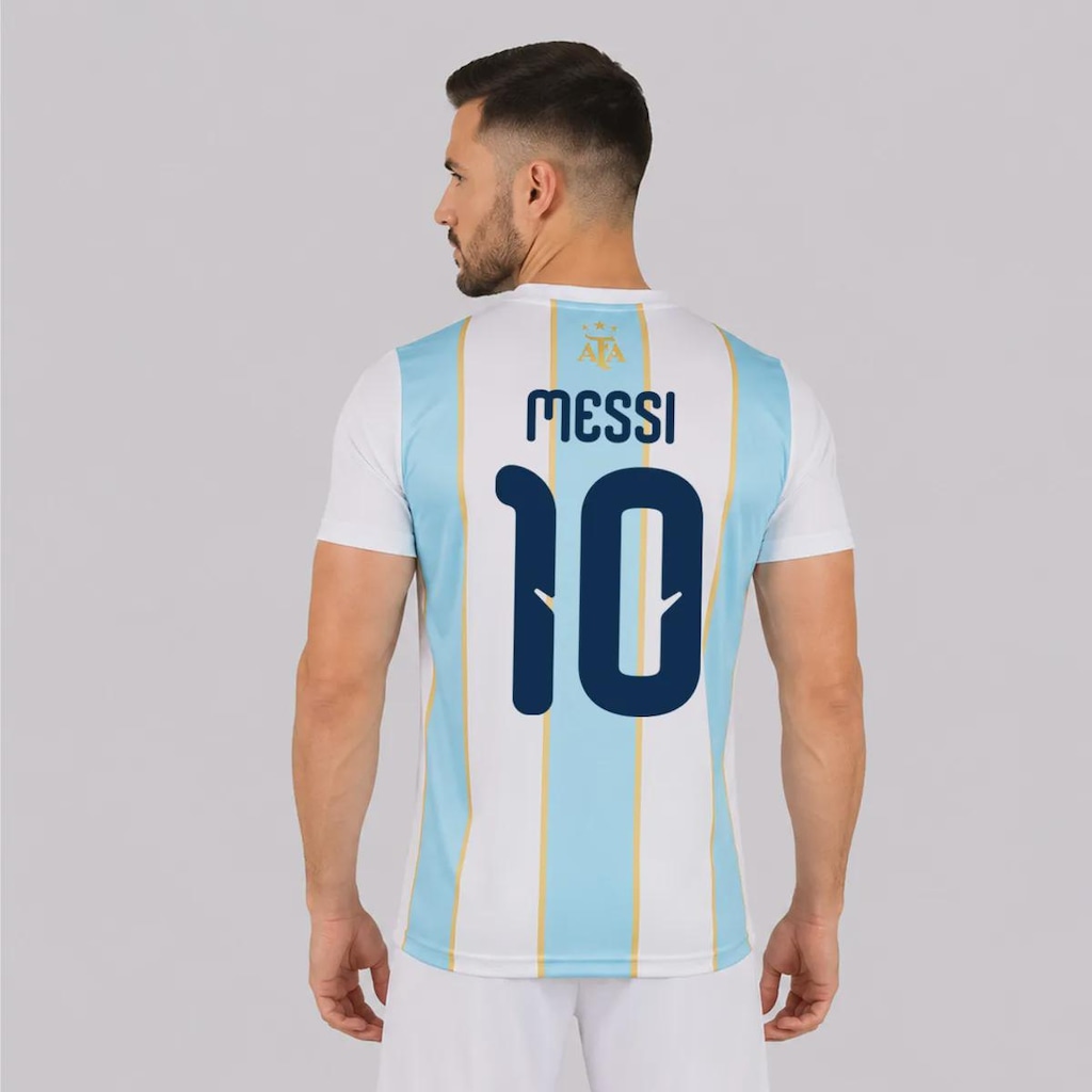 Camisa Argentina Classic 10 Messi Masculina