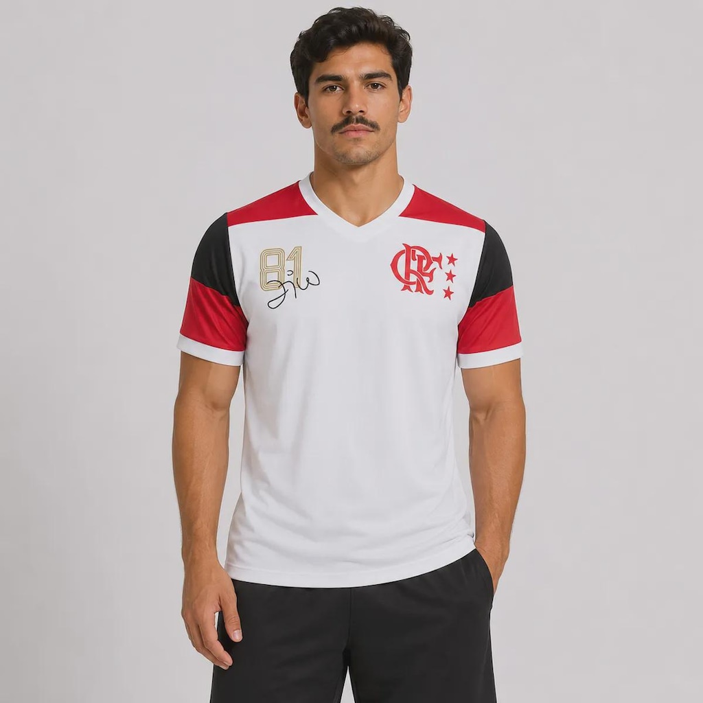 Camisa do Flamengo Zico Retrô Premium Masculina