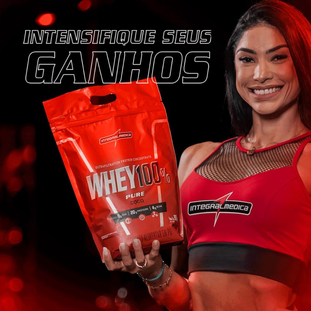 Imagem 4 do produto Proteína Concentrada Integralmedica Whey 100% Pure 900g