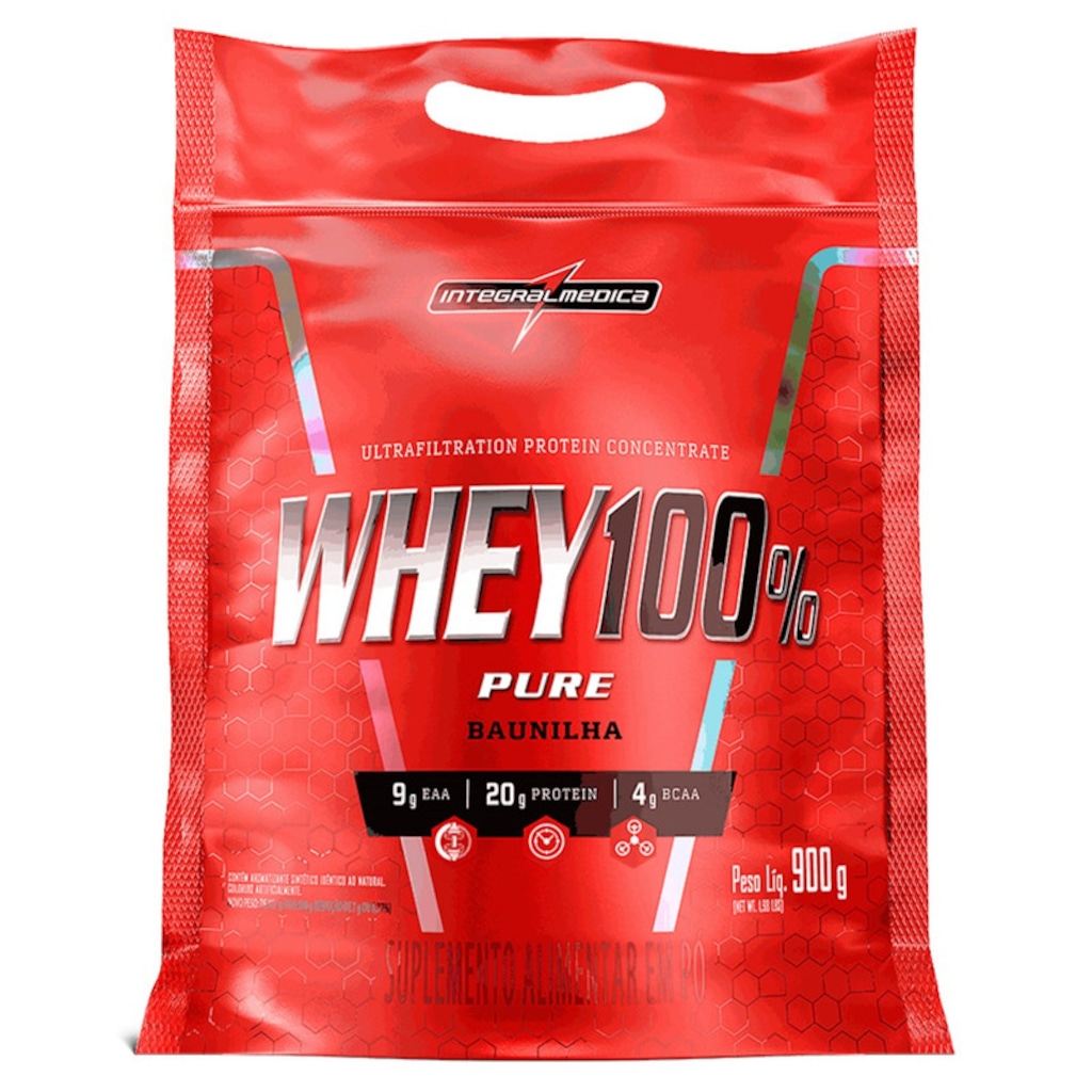 Proteína Concentrada Integralmedica Whey 100% Pure 900g