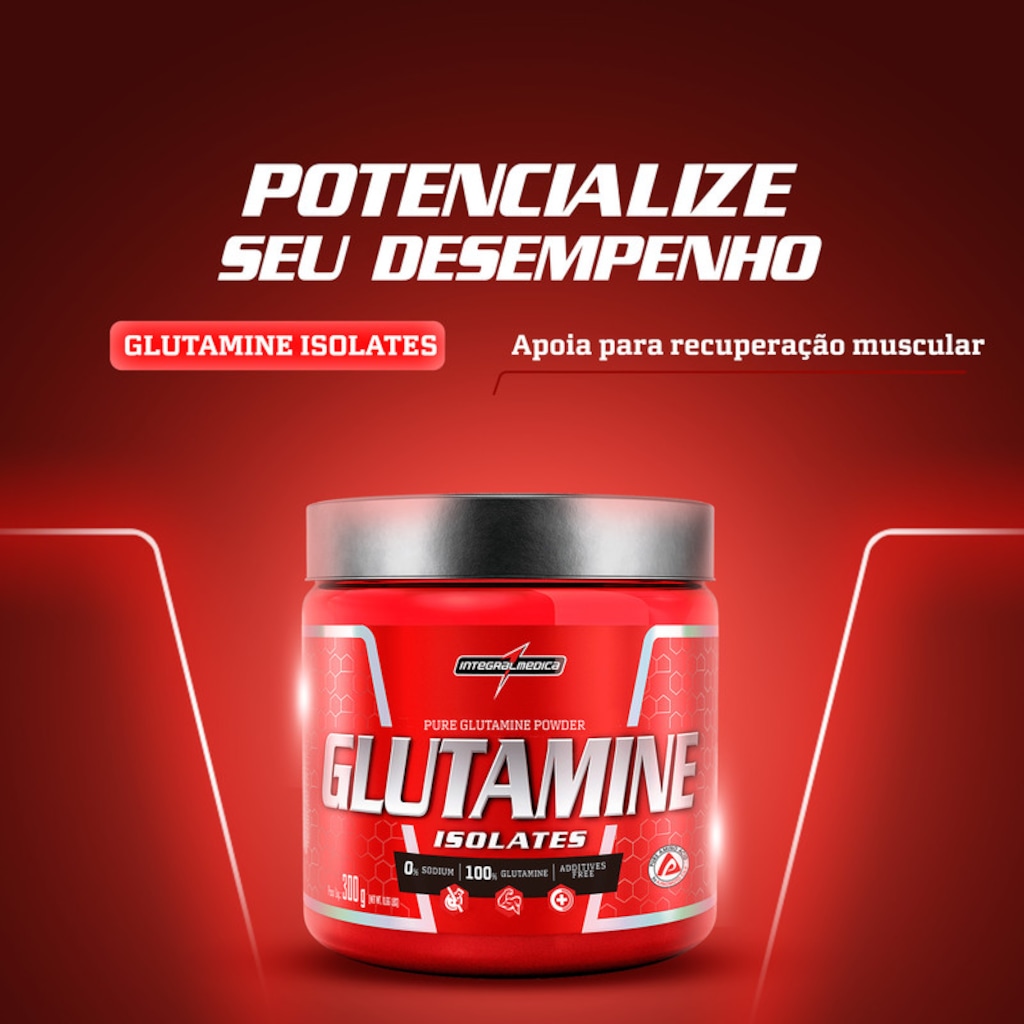 Imagem 2 do produto Glutamina Natural Integralmedica Glutamine 300g