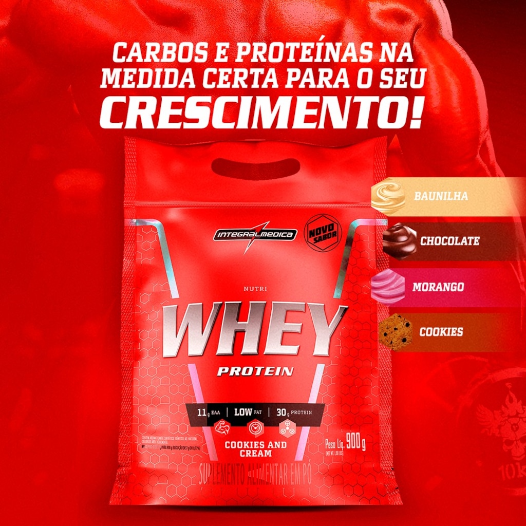 Imagem 3 do produto Hipercalórico NutriWhey 900g Pouch Integralmedica