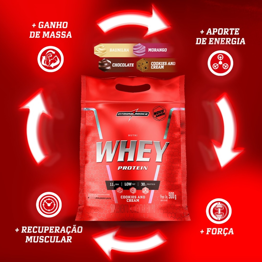 Imagem 5 do produto Hipercalórico NutriWhey 900g Pouch Integralmedica
