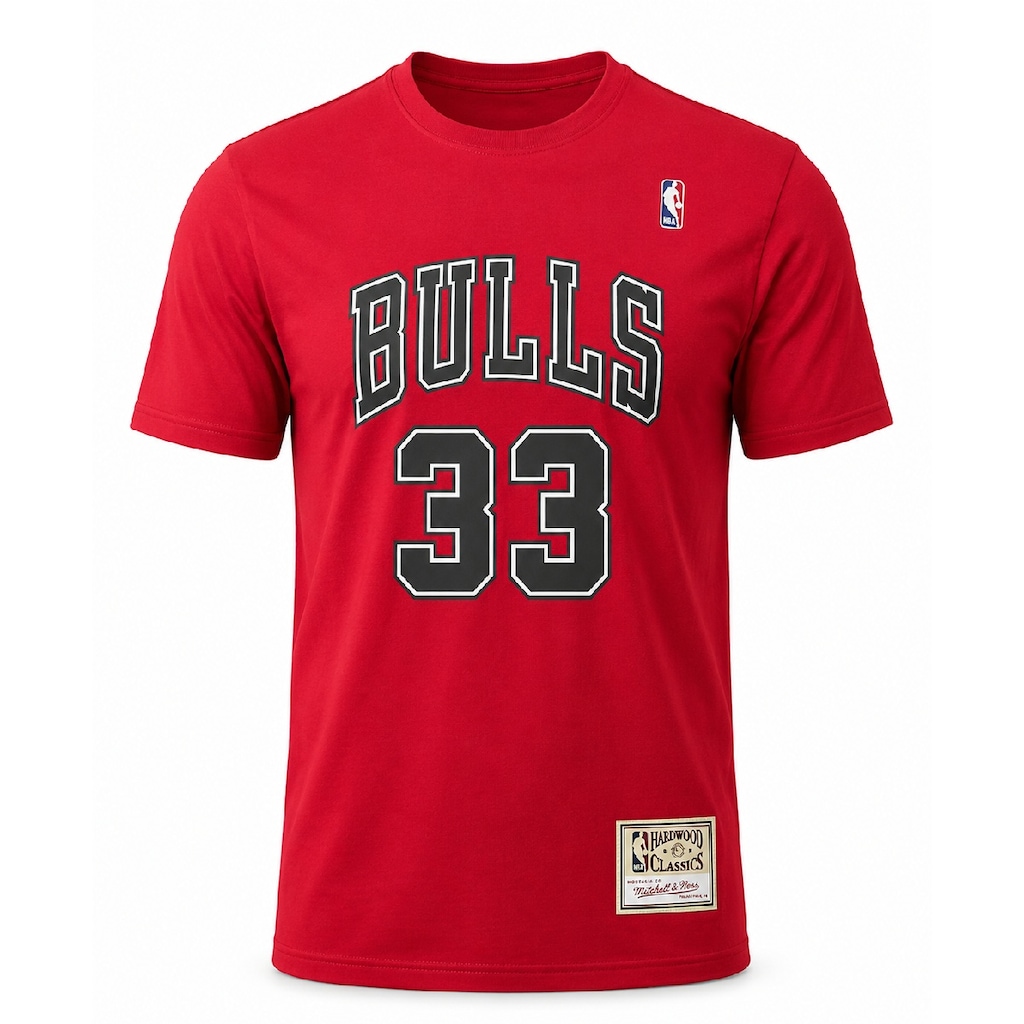 Camiseta Chicago Bulls NBA Pippen 33 Mitchell & Ness - Masculina