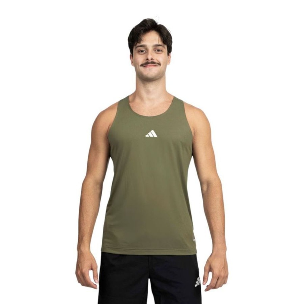 Camiseta Regata adidas Básica 3 Listras Masculina
