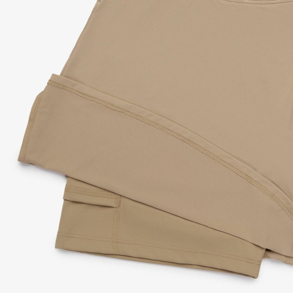 Saia esportiva com short de malha integrado Lacoste Feminina - Foto 3