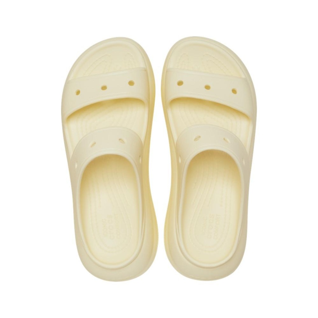Imagem 4 do produto Sandália Crocs Classic Crush Platform Sandal Buttercream - Feminina