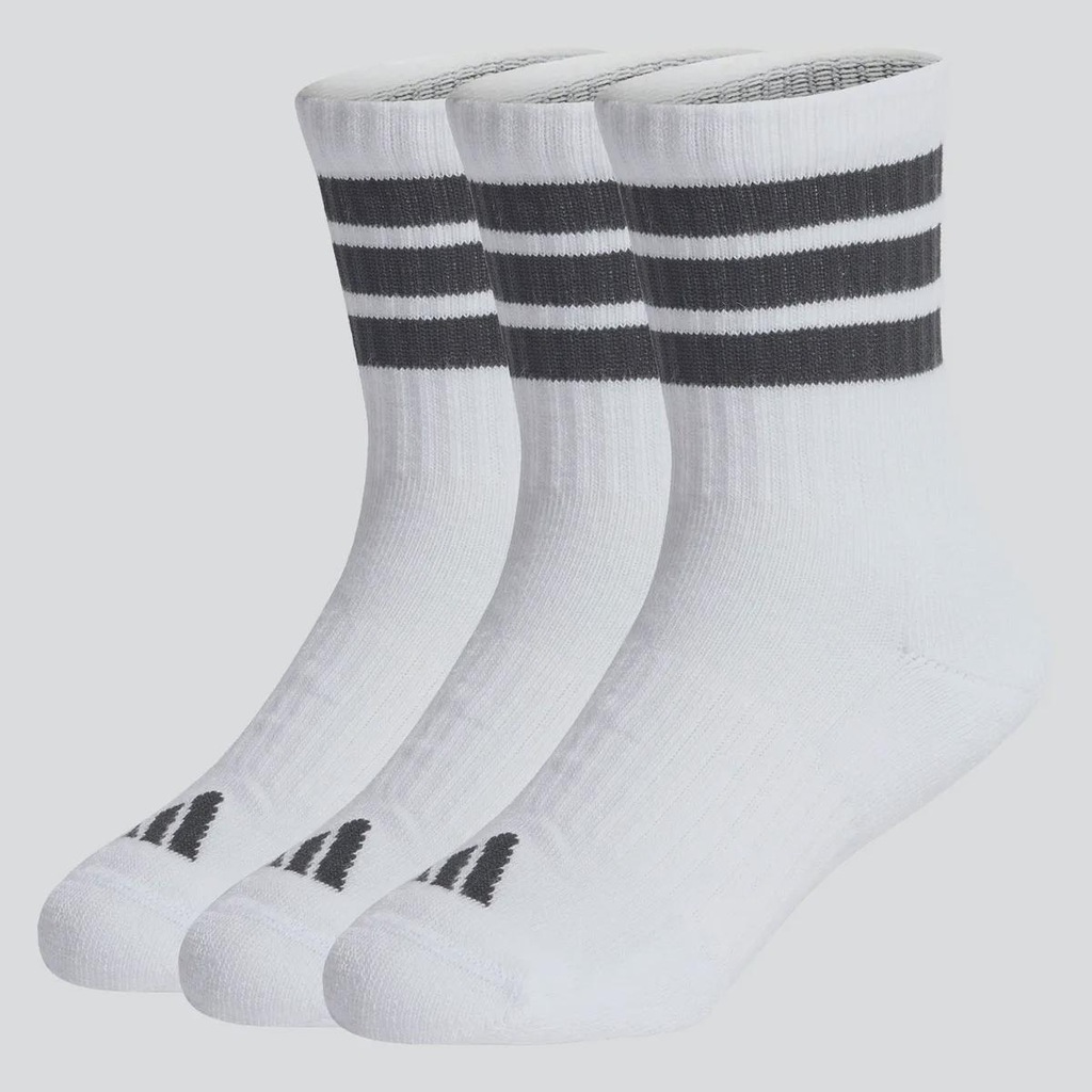 Kit Meia adidas Crew - 3 Pares - Infantil