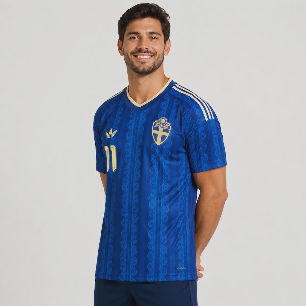 Imagem 4 do produto Camisa Suécia II 26/27 11 Elanga adidas Masculina
