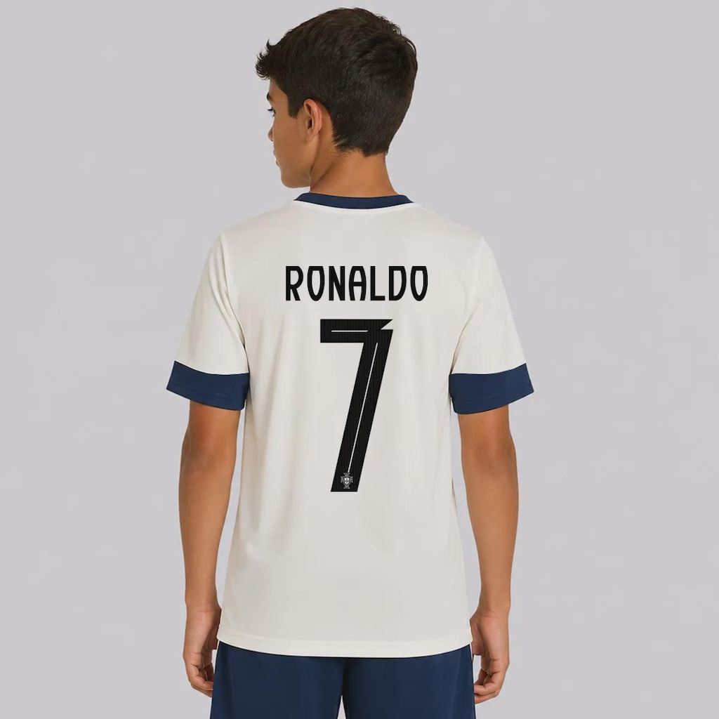 Camisa Portugal Treino 25/26 7 Ronaldo Puma Infantil