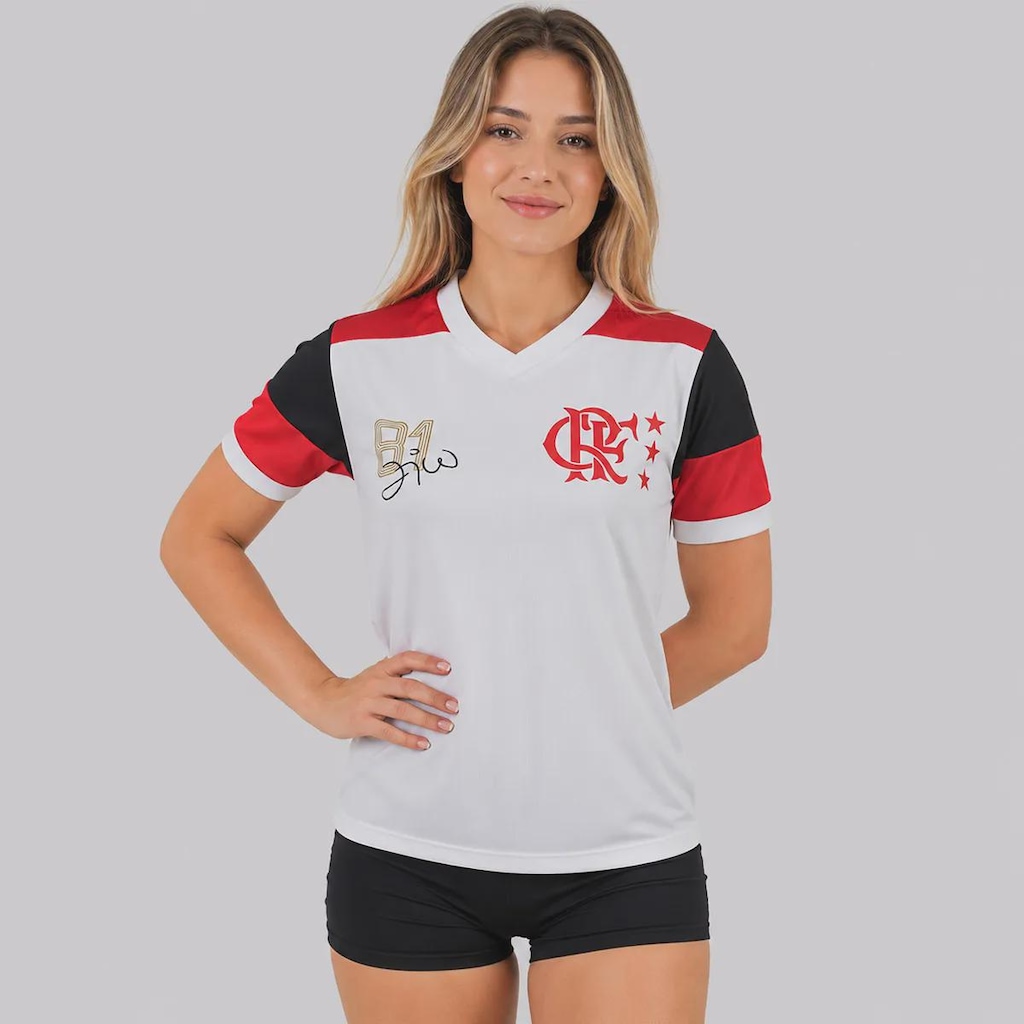 Camisa do Flamengo Zico Retrô Premium Feminina