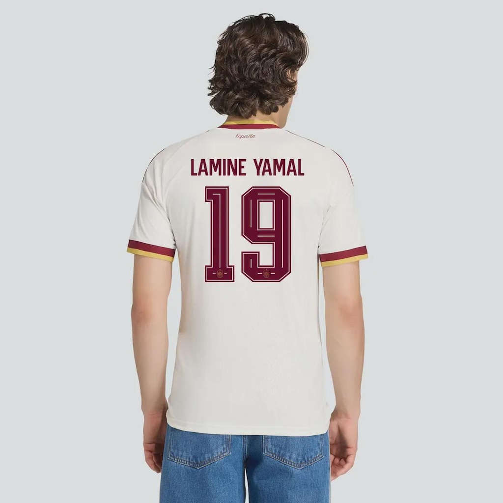 Camisa Espanha II 26/27 19 Lamine Yamal adidas Masculina