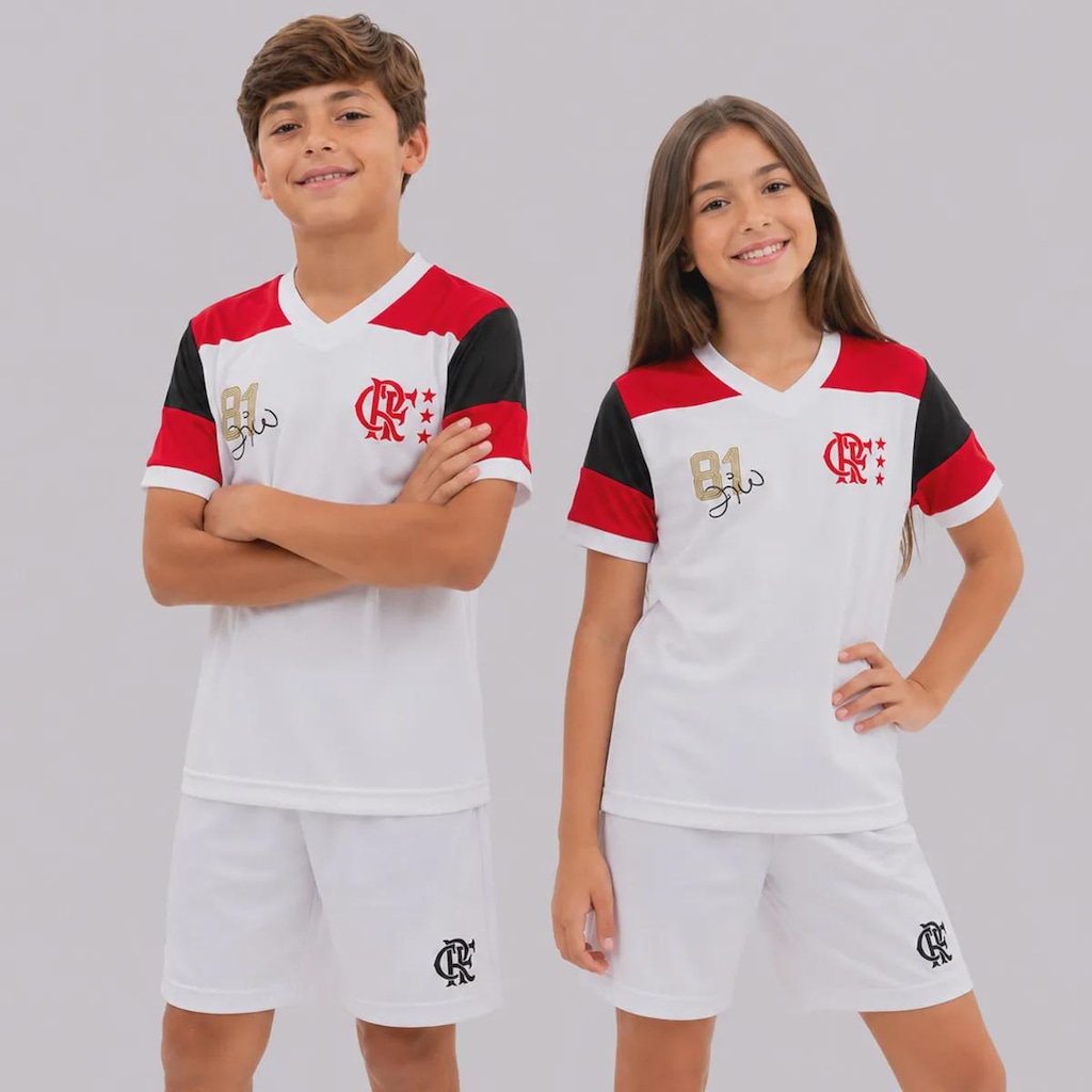 Imagem 3 do produto Camisa do Flamengo Zico Retrô Premium Infantil