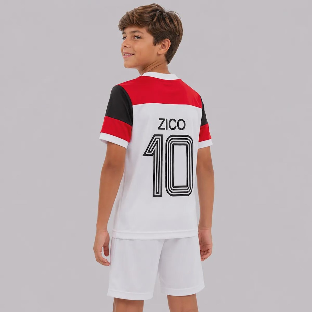 Imagem 4 do produto Camisa do Flamengo Zico Retrô Premium Infantil