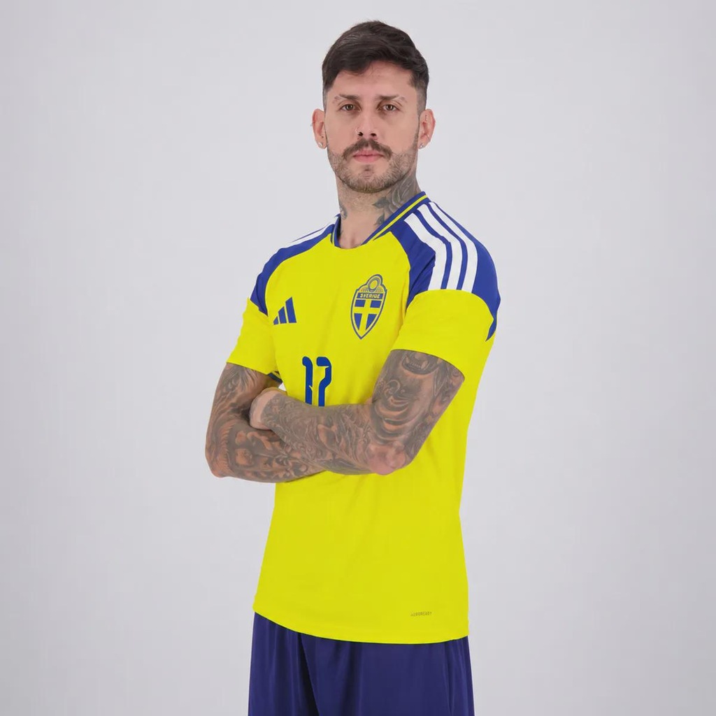 Imagem 4 do produto Camisa Suécia I 26/27 17 Gyökeres adidas Masculina