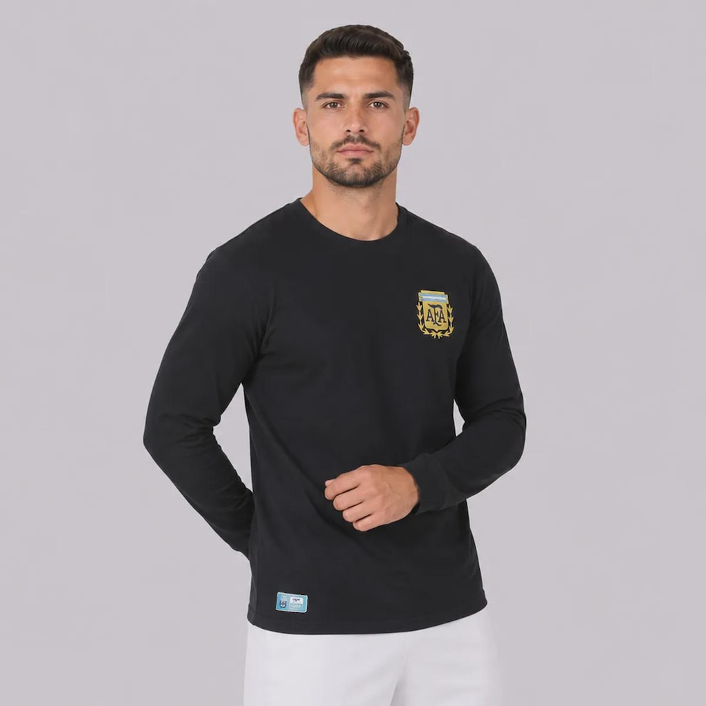Imagem 2 do produto Camisa Argentina Retrô 1966 Goleiro Masculina