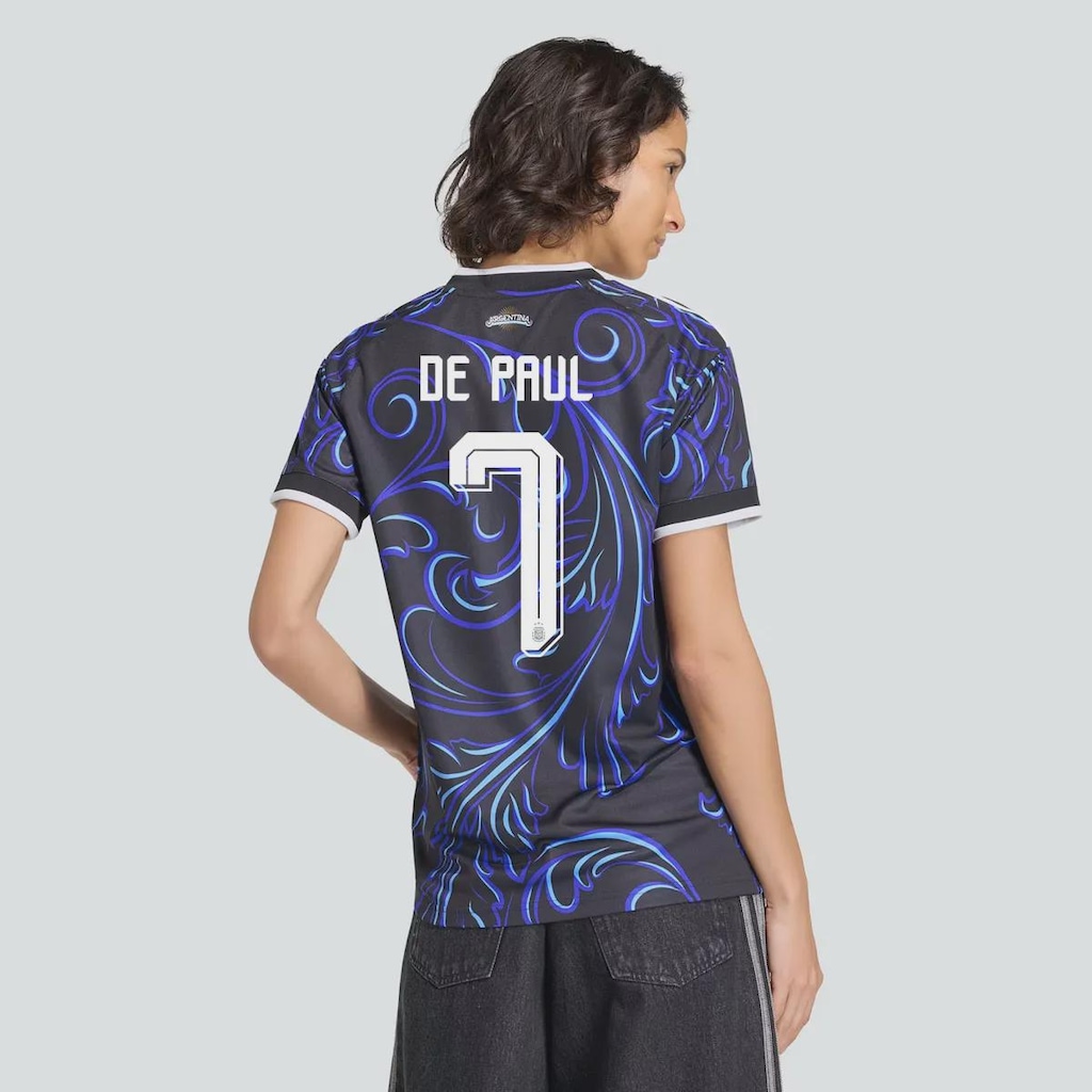 Camisa Argentina II 26/27 7 De Paul adidas Feminina