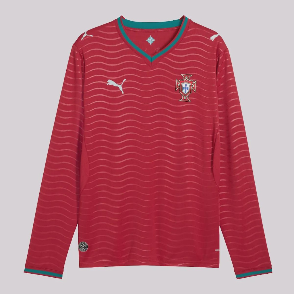 Camisa Portugal I 26/27 Manga Longa Puma Masculina