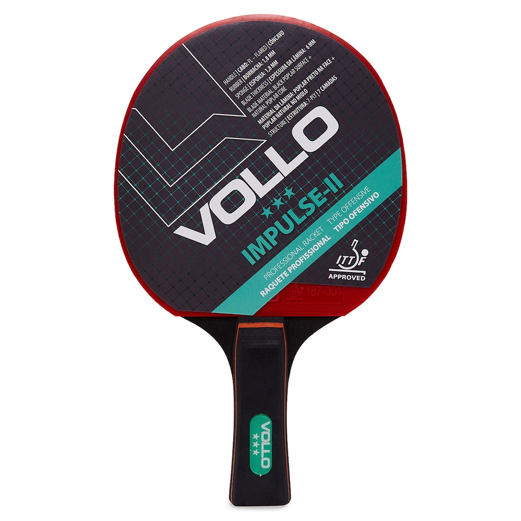 Raquete de Tênis de Mesa Ping Pong Impulse II Vollo - Adulto