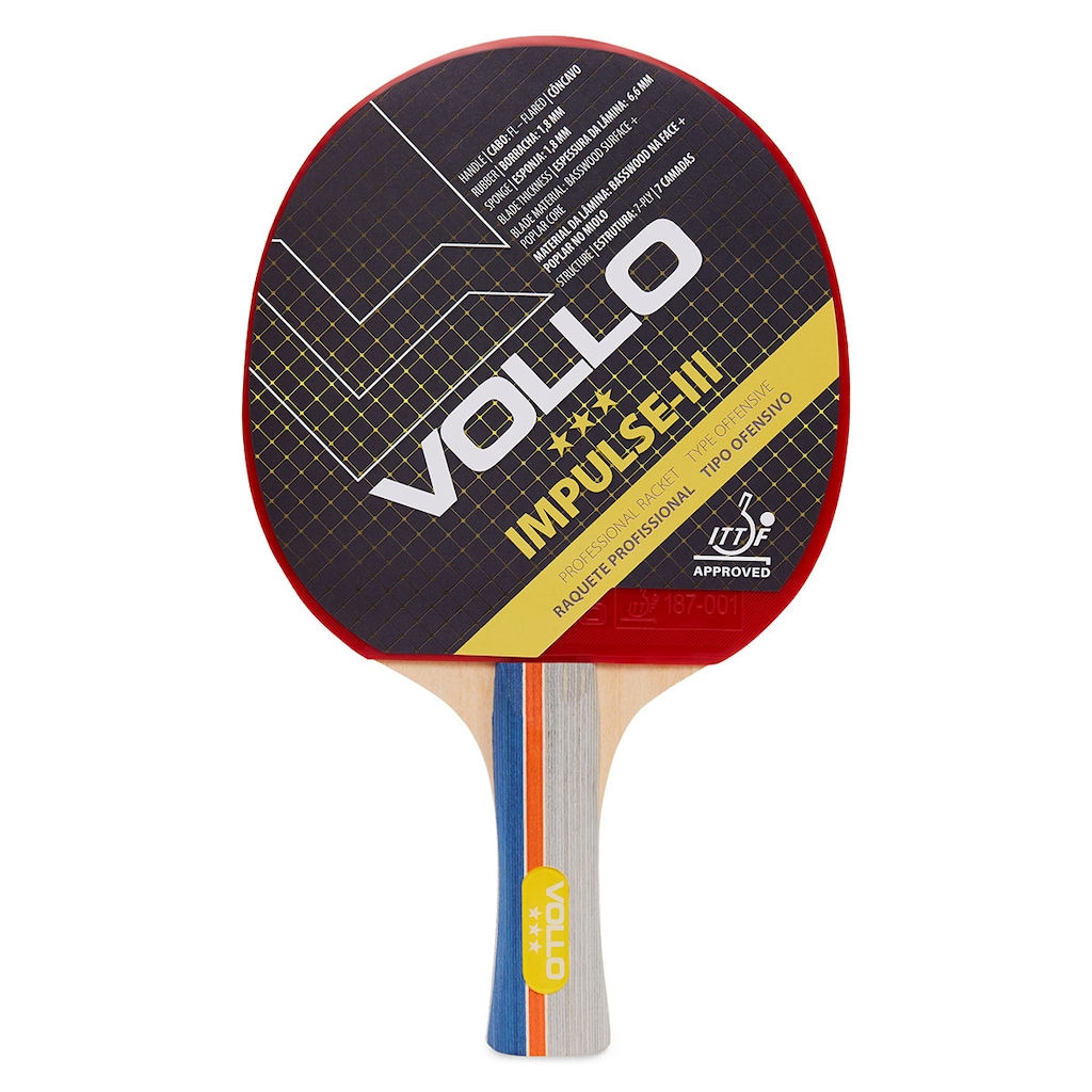 Raquete de Tênis de Mesa Ping Pong Impulse III Vollo - Adulto