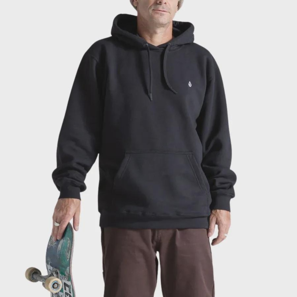 Moletom Volcom Canguru Single Stone Plus Size - Masculino