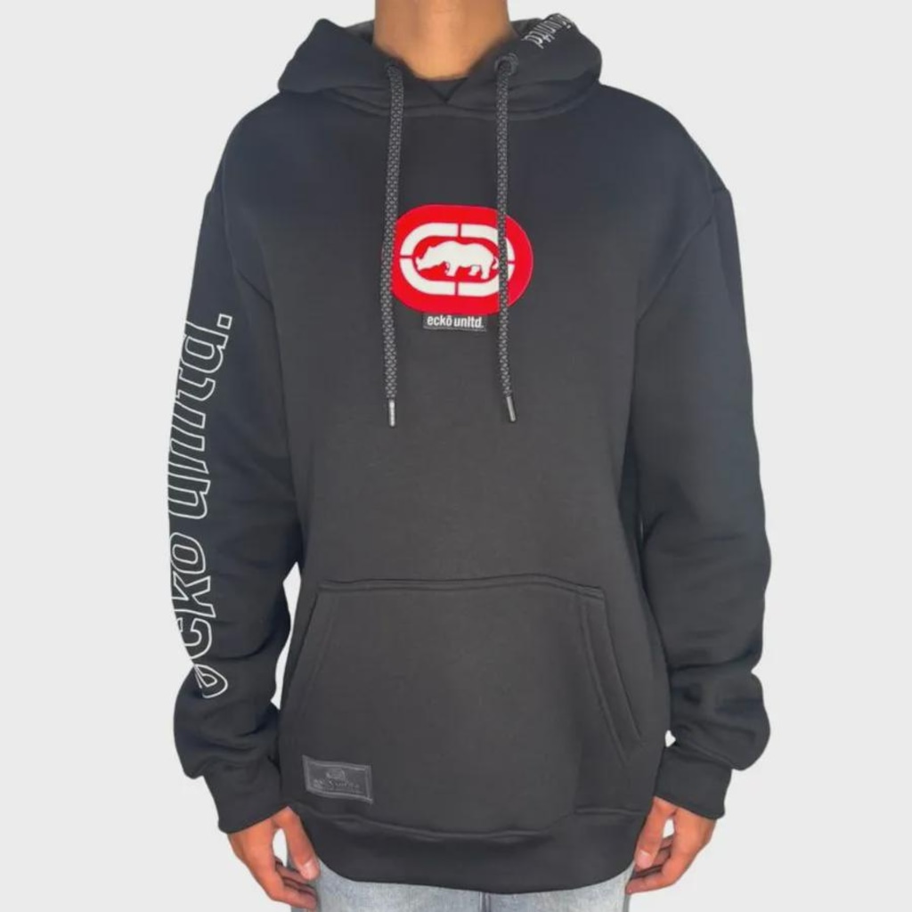 Blusão de Moletom Ecko Canguru Fechado Silk - Masculino