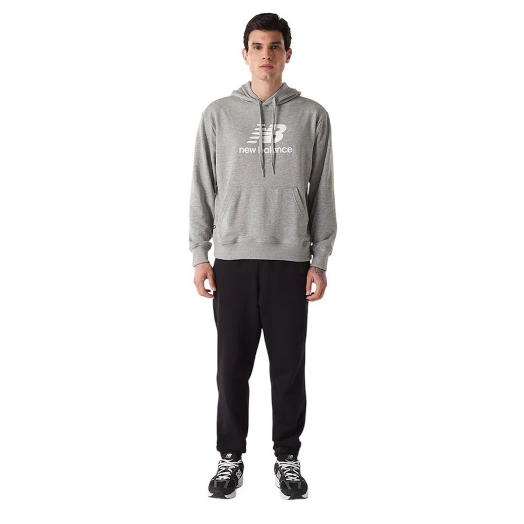 Imagem 5 do produto Blusão Moletom New Balance C/Capuz Essentials Basic Masculino