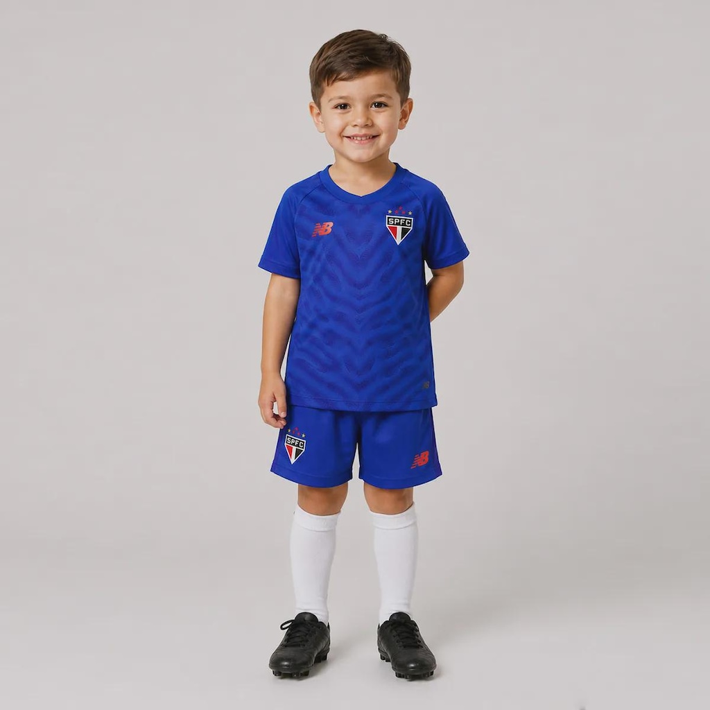 Kit Uniforme de Futebol do São Paulo I Goleiro 26/27 New Balance Infantil