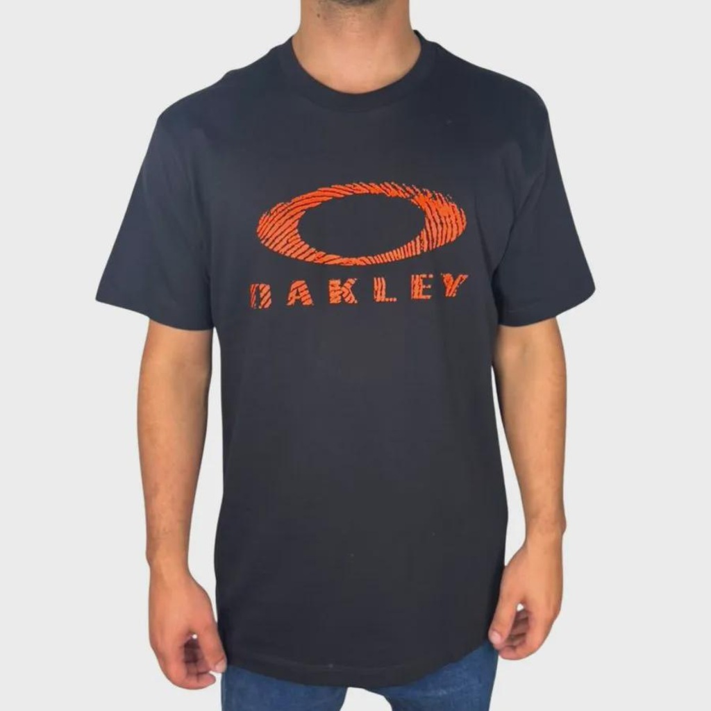 Camiseta Oakley Ellipse Fingerprint SS Tee Blackout - Masculina